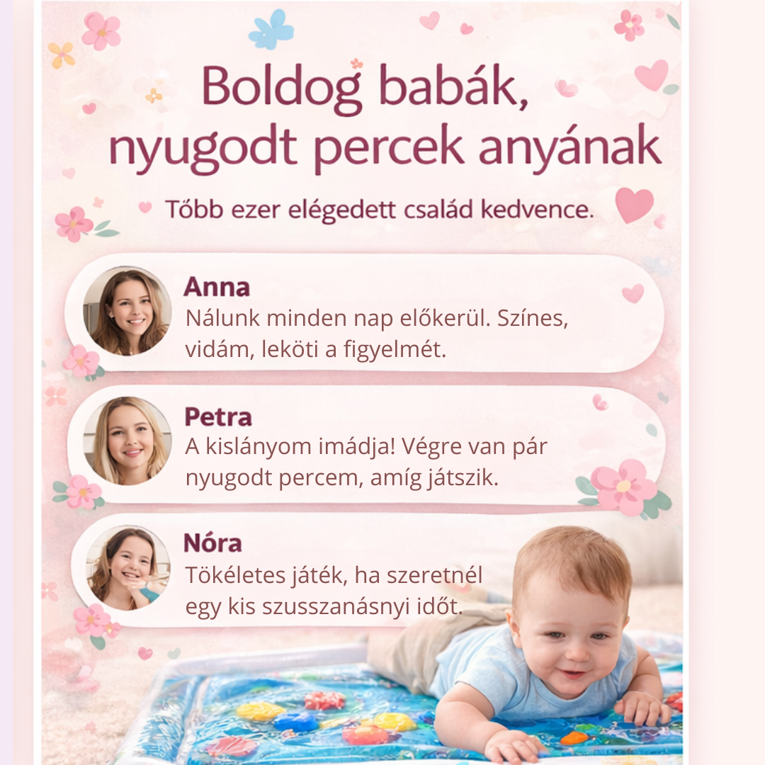 ⭐ Prémium baba vízi játszószőnyeg
